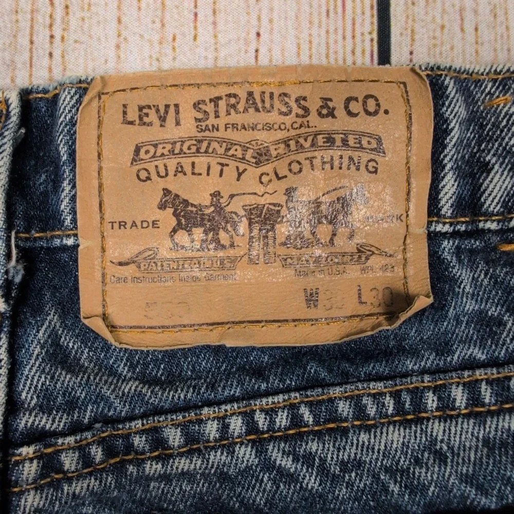 Levi's 550 Jeans Vintage Orange Tab Acid‎ Wash Relaxed Fit Denim Pants W30 L30